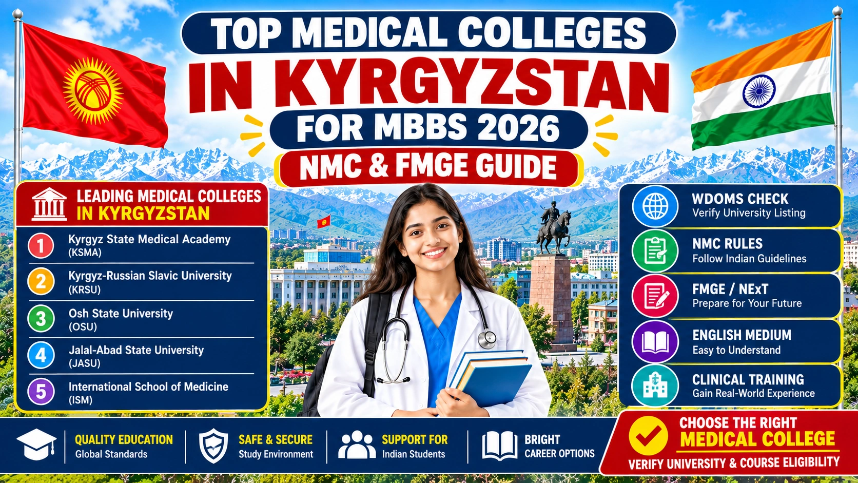 Top Medical Colleges in Kyrgyzstan for MBBS 2026: NMC & FMGE Guide